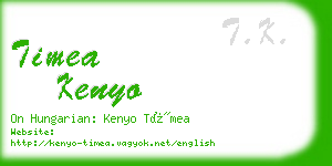 timea kenyo business card